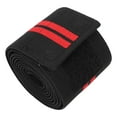 thumbnail image 1 of Sports Knee Wraps, Knee Brace Elastic Increase Knee Stability Compression Flexible Smooth Bonding  for Weightlifting for Squats for Gym Workout Black Red, 1 of 7