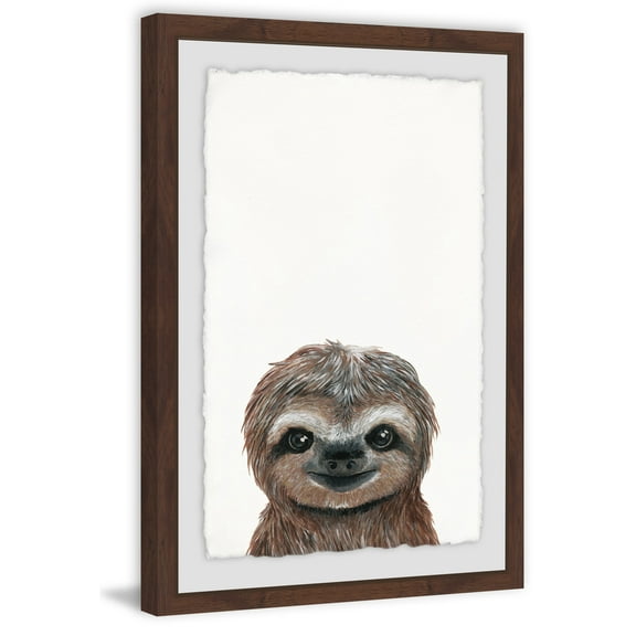 Cheerful Sloth II Framed Painting Print