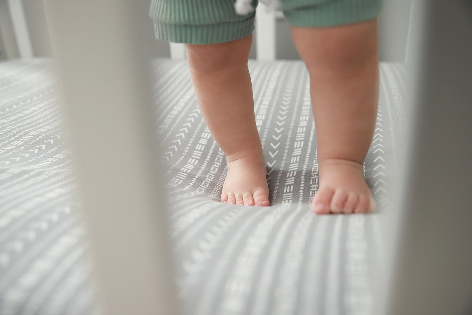 One Kind Premium Bamboo Fitted Crib Sheet for Standard Baby Cribs | Mudcloth