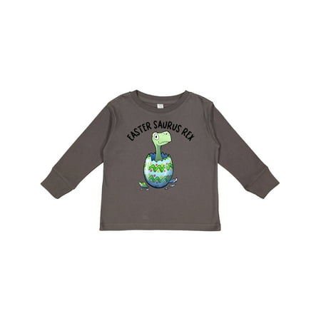 

Inktastic Easter Saurus Rex DInosaur Hatching Easter Egg Gift Toddler Boy or Toddler Girl Long Sleeve T-Shirt