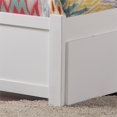 thumbnail image 3 of Lit Plateforme en Bois Portland Simple TG avec Pied de Lit et Tiroirs de Rangement, Blanc, 3 of 8