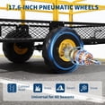 thumbnail image 4 of 22 Cu.Ft 1600Lbs Steel ATV UTV Trailer, Tow Behind Dump Cart, Heavy Duty Pull Behind with Removable Sides, Hand Pull & Foot Pedal Wagon for ATV, UTV, Lawn Mower, Tractor, Multipurpose Yard Trailer, 4 of 8