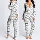 thumbnail image 2 of Mono de Navidad con botones para mujer, pijama funcional de manga larga con estampado, con solapa abotonada, ropa de dormir para adultos, 2 of 4