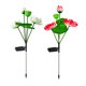 thumbnail image 2 of Juego de 2 faroles solares de jardín para exterior con luces solares de loto multicolor para decoración de jardín y patio (rosa y blanco), 2 of 5