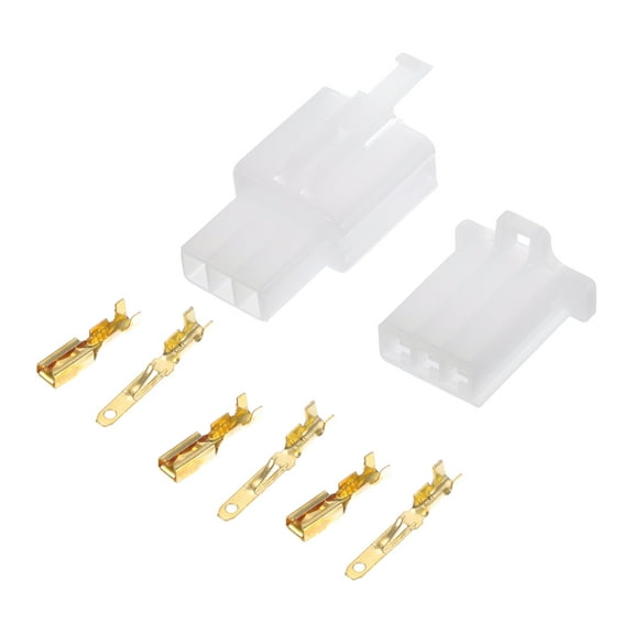 Unique Bargains 3 Pin Car Electrical Wire Connector Plug Kits Male Female Cable Terminal Housing for Car 1set 2.8 Series