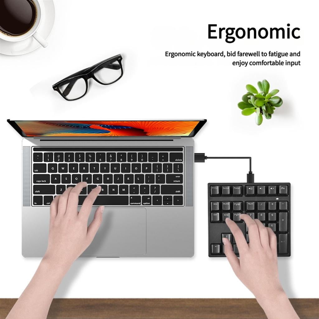 34 Key Mechanical Keyboard Single Handed Keyboard Keypad USB Number Keypad