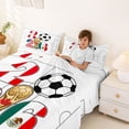 thumbnail image 3 of Erosebridal American Flag Full Size Sheets,Soccer Ball Sport Football Court Print Kids Bed Sheets 4pcs, 3 of 6