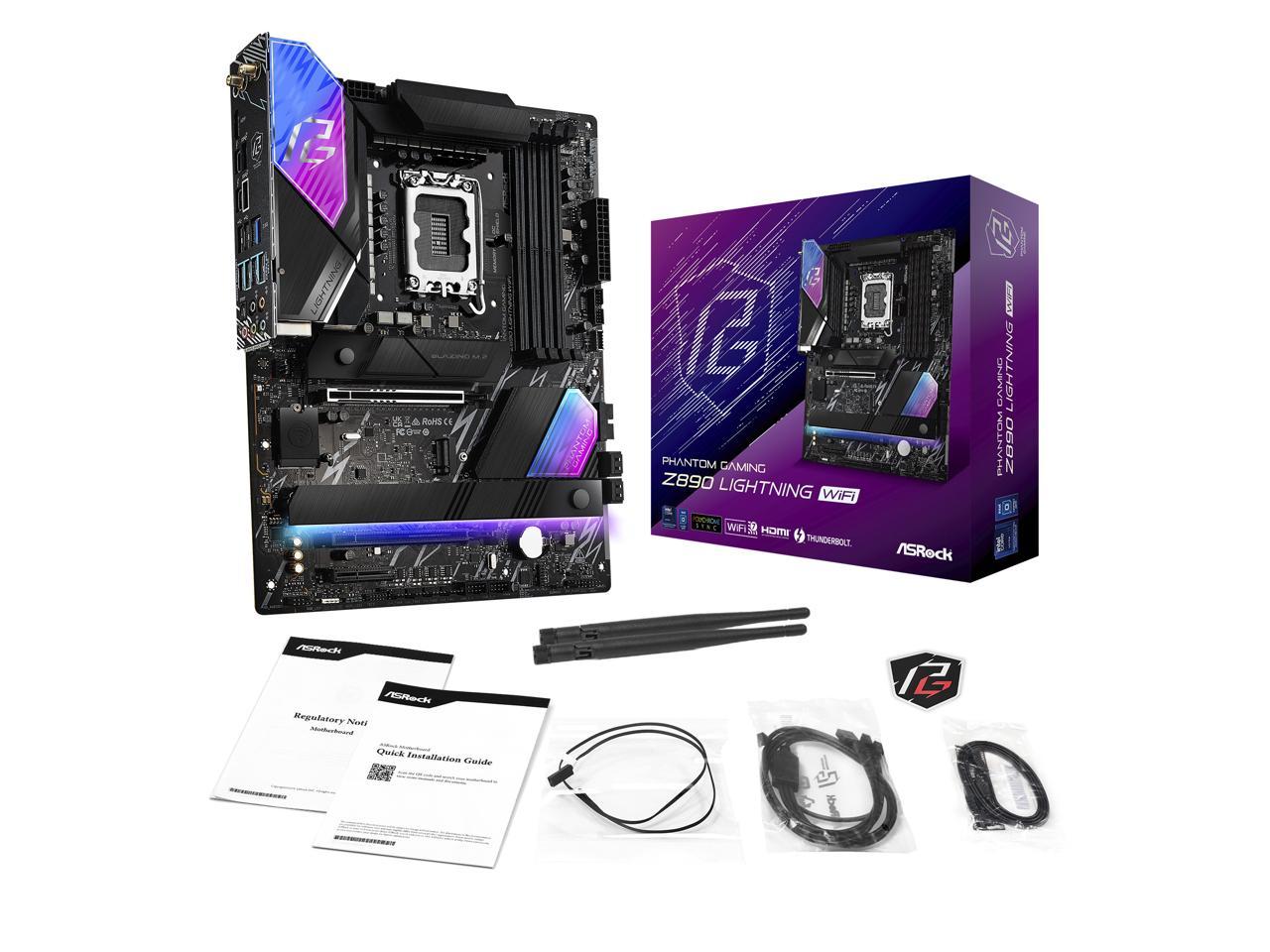 ASRock Z890 Lightning WiFi LGA 1851 Intel Z890 ATX Motherboard