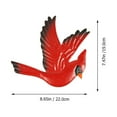 thumbnail image 2 of MLINS Red Iron Bird Wall Decor for Decoration and Beautiful Adds Housewarming Accents 3 Pcs, 2 of 8