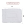 thumbnail image 2 of Home Weavers Inc Home Weavers Casual Elegence Bathmat Absorbent Cotton Machine Washable, Reversible Bath Rug White 17"x24", 2 of 5
