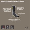 thumbnail image 3 of Realtree® Men's Alpaca  Midweight Crew Sock (Charcoal, Size L), 3 of 7