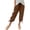Coffee, variant on DuoJiaJ Womens Capri Pants, Elastic Waist with Pockets Loose Fit Casual Blue L
