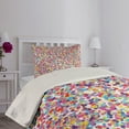 thumbnail image 2 of Ambesonne Fiesta Quilted Coverlet 2 Pcs, Round Pattern, Twin Size, Multicolor, 2 of 4