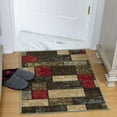 thumbnail image 2 of Ottomanson Ottohome Collection Non-Slip Rubberback Boxes Design Indoor Rug, 2 of 5