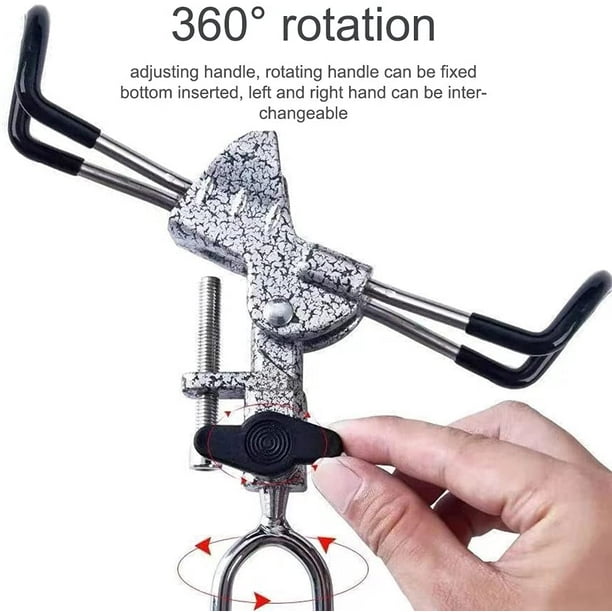 Fishing Rod Rack, 360 Degree Adjustable Bracket Fishing Support Holder,  Collapsible and Stable Fishing Rod Holder, Fishing Rod Pole Ground Insert  Bracket Rack 