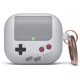 thumbnail image 1 of RV Funda AW5 compatible con AirPods 3, diseño clásico de consola de videojuegos con mosquetón, carga inalámbrica disponible (gris), 1 of 5