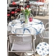 thumbnail image 4 of Outdoor Tablecloth with Umbrella Hole & Zipper, Navy Blue Starfish Coastal Round Tablecloth 60 Inch, Summer Beach Nautical Ocean Patio Table Cover Waterproof Table Cloth for Picnic/Party, 4 of 7