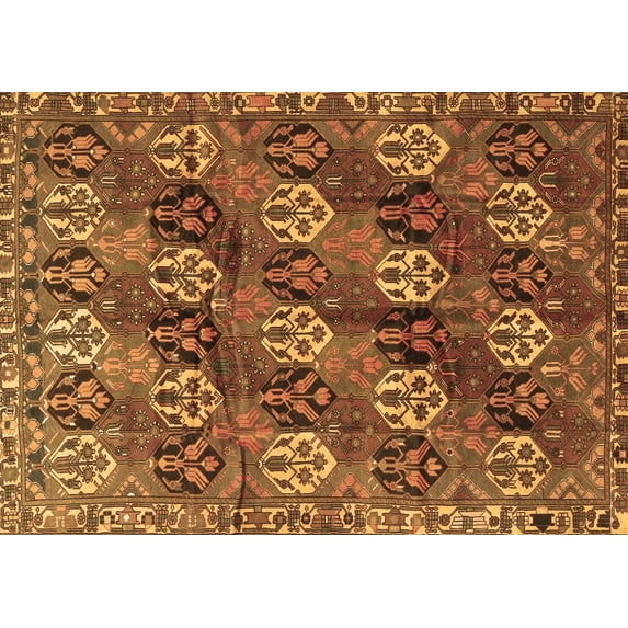 Ahgly Company Indoor Rectangle Persian Brown Traditional Area Rugs, 7' x 10'