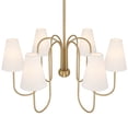 thumbnail image 4 of Possini Euro Design Possini Euro Theda 32" Wide Soft Gold 6-Light Shade Chandelier, 4 of 9