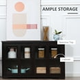 thumbnail image 4 of HOMCOM Kitchen Sideboard Stackable Storage Cabinet with Sliding Glass Door, 4 of 10