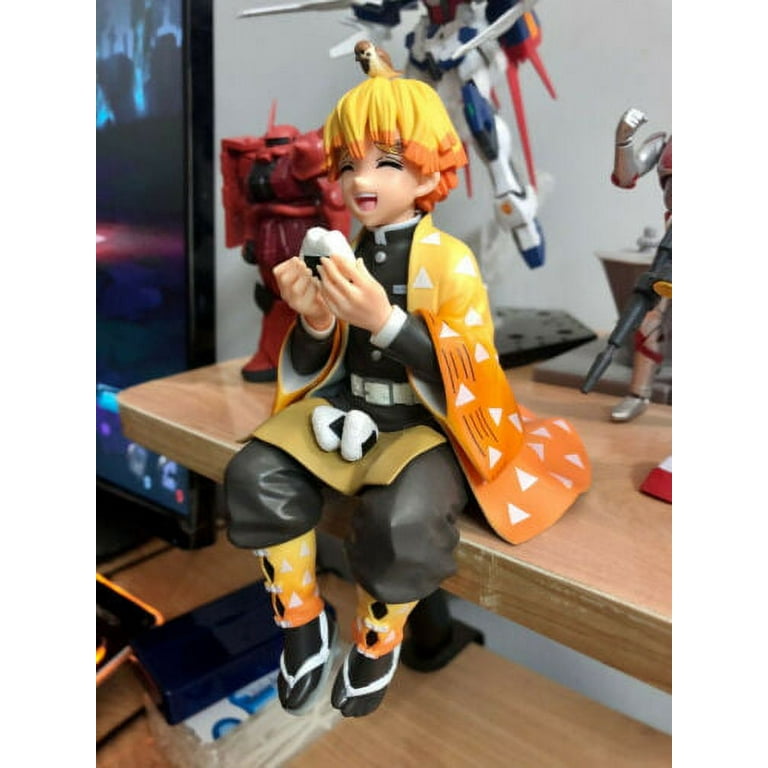 5.5'' Demon Slayer: Kimetsu no Yaiba Agatsuma Zenitsu Eat Rice Balls PVC  Figure 