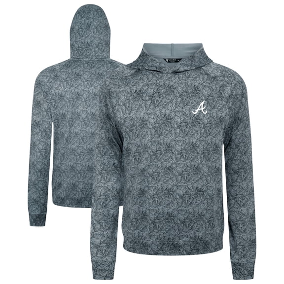 Men's Levelwear Gray Atlanta Braves Albatross Raglan Hoodie