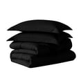 thumbnail image 3 of American Home Collection Comforter Set - Extra Soft Microfiber - 3 Piece Comforter and Pillow Shams Set - Full/Queen, Black, 3 of 8