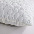 thumbnail image 5 of Set of 2 Pillow Shams Euro Size Floral Quilted - Perfect for Bedding Decor (Off White), 5 of 7