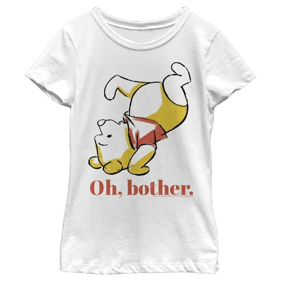 Girl's Winnie the Pooh Somersault Master Graphic Tee White X Large