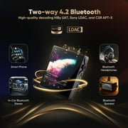 HIDIZS AP80 Pro-X MP3 Player with Bluetooth, Digital Audio Player, Dual ESS9219C Dac Chips, 0.0015% THD+N, DSD256 Native Decoding, MQA LDAC, FLAC, Blue