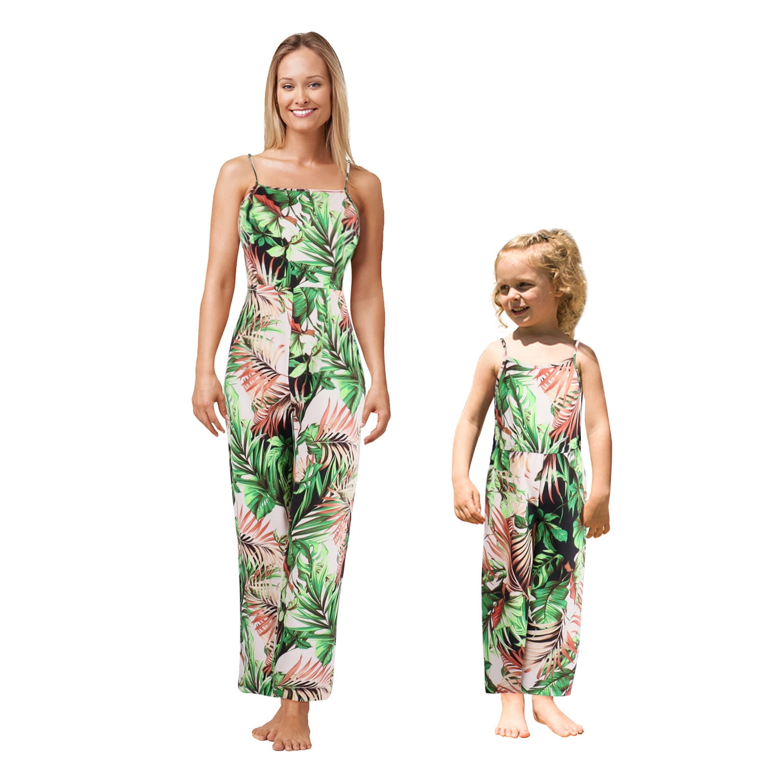 TopLLC Summer Mommy and Me Matching Outfits Jumpsuits Straps/Dress Mom and  Daughter Floral Beach Spaghetti Straps Matching Rompers | Walmart Canada