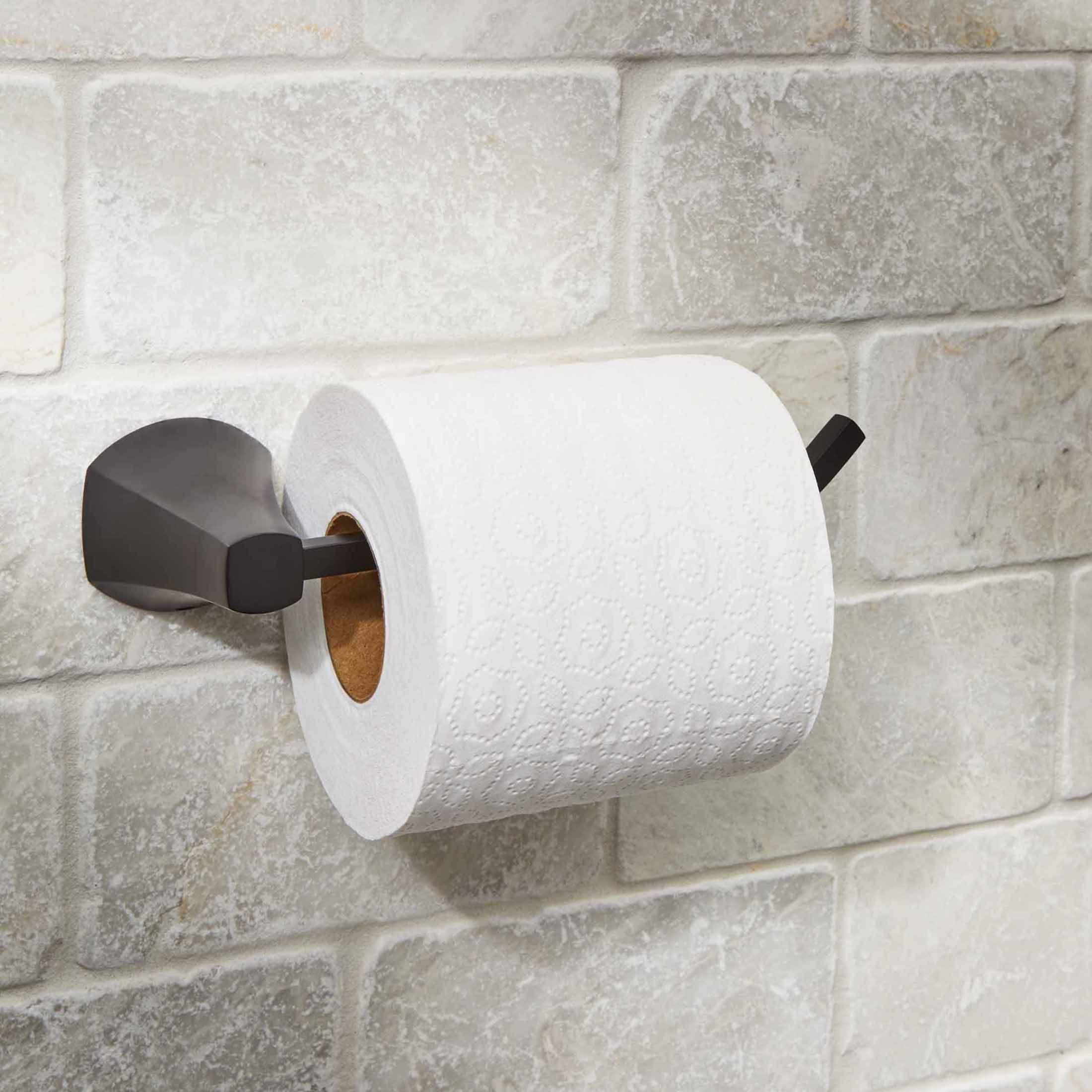 Better Homes & Gardens Simple Flare 3 Pieces Bath Hardware Set in Matte Black Towel Bar, Toilet Paper Holder, Robe Hook Included, Wall Mounted