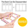 thumbnail image 4 of Yayeee Rocker Switch Wall Plate 2-Gang 4.7"x4.6" Home Decorative Outlet Cover, Beige Stars, 4 of 6
