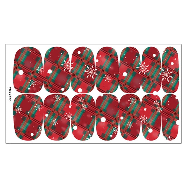 Xihbxyly Pegatinas Navideñas para Uñas, Diseño Festivo de Papá Noel, Patrones de Celosía Coloridos, Decoración de Uñas Diy, Uso de Esmalte de Uñas En Gel Acrílico, Actividad Divertida para Toda La Fa