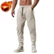 thumbnail image 3 of Pantalones deportivos lisos recortados para hombre, pantalones holgados de algodón para otoño e invierno, tallas XXL, nuevos artículos en pantalones deportivos coreanos Y2k para hombre, 3 of 5