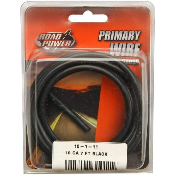 Coleman Cable 10-1-11 10-Gauge 7-Foot Automotive Copper Wire, Black