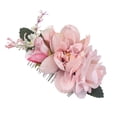 thumbnail image 4 of XASZHN Flower Metal Hair Side Combs Slide Clips Floral Hair Accessory Pink_006 One Size, 4 of 5