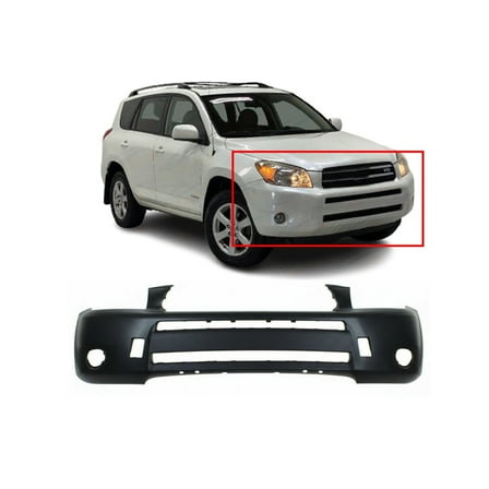 DCP Primed Front Bumper Cover For 2006 2007 2008 Toyota RAV4 TO1000319 06-08