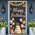 thumbnail image 5 of Pink Lettering Banner Gold Fireworks Birthday Display Colorful Balloons Star Decorations Party Backdrop for Birthday Party Kids Celebration Photo Shoot, 5 of 9