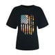 thumbnail image 5 of Camiseta de mujer Camisetas divertidas y lindas de manga corta Camiseta con estampado de bandera del Día de la Independencia Tops Blusa Regalo para mujer Pompotops hfajkhk130605, 5 of 8