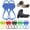 Blue, variant on 2026 Upgrade Universal Non-Slip Gripper Spikes, Universal Non Slip Gripper Spikes Ice Cleats, Traction Cleats Ice Snow Grips Anti Slip Silicone for Hiking Walking Climbing Fishing, Adult, Yellow