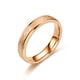 thumbnail image 1 of Anillo sencillo de acero inoxidable esmerilado en oro rosa Anillo de pareja de acero de titanio de moda para mujer, 1 of 6