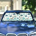 thumbnail image 4 of Coconut Tree Ball Swimwear Car Windshield Sun Shade Foldable Car Front Window Visor Heat and UV Protection 57x31.5, 4 of 8