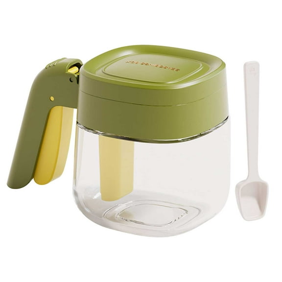 Vacemry Under $5 Flip Top Spice Container, Kitchen Countertop Seasoning Dispenser with Handle, Large Capacity Powder Sugar Flour Storage Jar, Airtight Dry Food Organizer for Pantry Baking