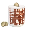 thumbnail image 2 of Industrial Piggy Bank, Knot Complex Design with Entangled Lines Hardware Industry Art, Ceramic Coin Bank Money Box for Cash Saving, 3.6" X 3.2", Umber White, by Ambesonne, 2 of 4