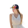thumbnail image 2 of PAQUETE DE 2 gorras con bandera estadounidense para hombres y mujeres, bandera patriótica bordada, camión, 2 of 5