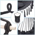 thumbnail image 3 of Macrame Hammock Chair Rope Swing, 550 Lbs Capacity, Two Cushions & Portable Steel Spreader Bar for Indoor/Outdoor,Dark Gray, 3 of 9