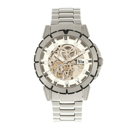 Philippe Automatic Skeleton Bracelet Watch - Silver