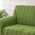 thumbnail image 2 of Battilo Couverture Jetée en Tricot Douce, Légère et Texturée, Couverture Décorative avec Pompon pour Lit, Canapé (Vert, 50"x60 Pouces), 2 of 3