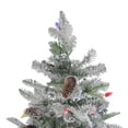 thumbnail image 3 of Northlight 7.5' Prelit Artificial Christmas Tree Flocked Dunton Spruce Slim - Multi-Color Lights, 3 of 8